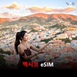 [올인원번호팩] 멕시코 이심 eSIM 유효기간30일 총 데이터5GB 통화50분 문자50개 전화번호제공 이심통
