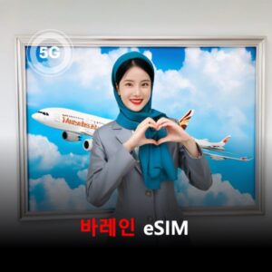 [통큰무제한] 바레인 이심 eSIM 데이터 매일 3GB 초고속 이후 1Mbps 고속 무제한 / 이용일수 10일 이심통