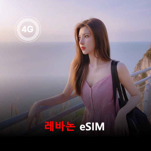 레바논 이심 eSIM 유효기간7일 데이터 총1GB 이심통