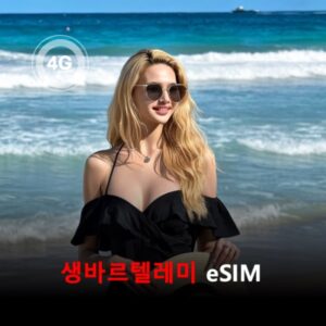 [통큰무제한] 생바르텔레미 이심 eSIM 데이터 매일 3GB 초고속 이후 1Mbps 고속 무제한 / 이용일수 10일 이심통